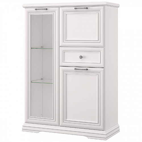 Шкаф с витриной 1V2D1S SEVILLA Белый