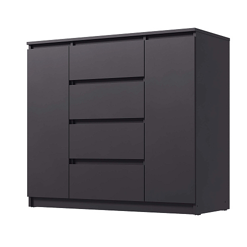 Комод ВЕГА Люкс 2Д-4Я Графит