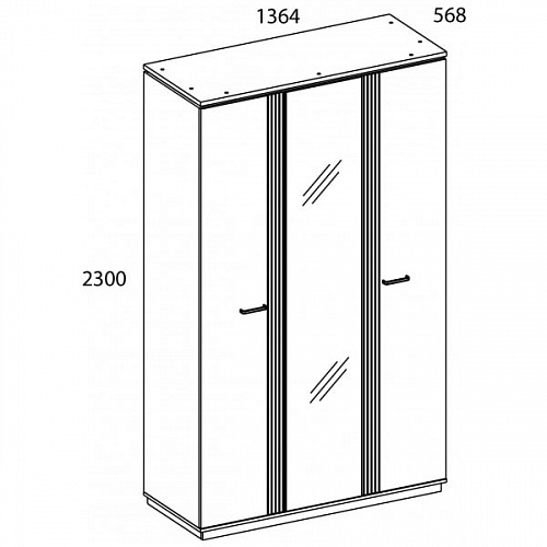 Шкаф VINATI 3DG Z ПЕРСИДСКИЙ ЖЕМЧУГ/АМАРОК