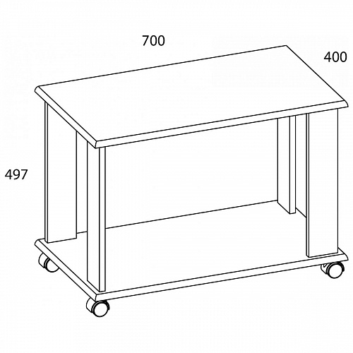 Стол журнальный L TIFFANY Dудлайн кремовый