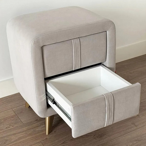 Тумба прикроватная Софи 2  галька (велюр)