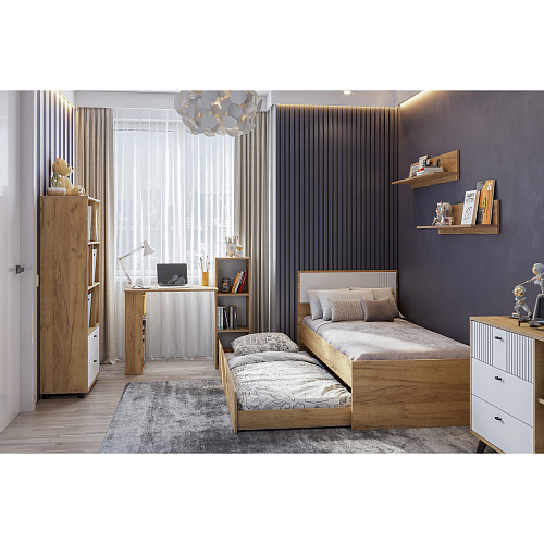 Набор Милан Дуб золотой/Белый матовый