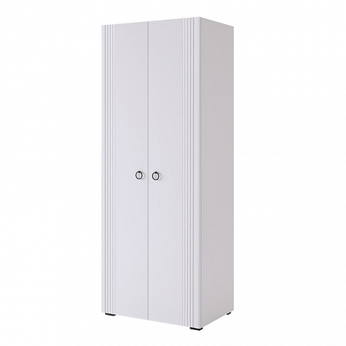 Шкаф двухдверный Ева 102.01 белое дерево/белый матовый