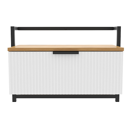 Тумба прикроватная навесная лофт DQ SITI дуб вотан/белый