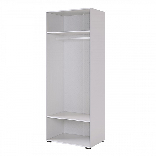 Шкаф двухдверный Ева 102.01 белое дерево/белый матовый