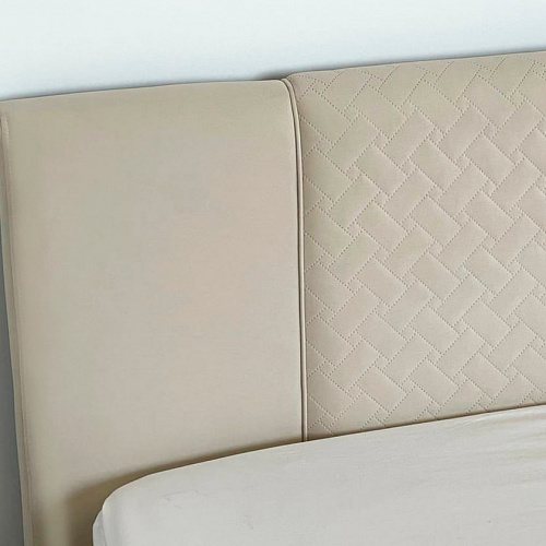 Кровать с подъемным механизмом Хлоя 120х200 крем (велюр)