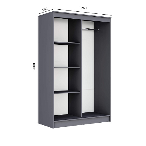 Шкаф-купе ЭЛЕГАНТ 4 Графит