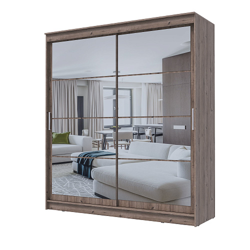 Шкаф-купе ГРАНД 1 2,0 Дуб горный/Зеркало