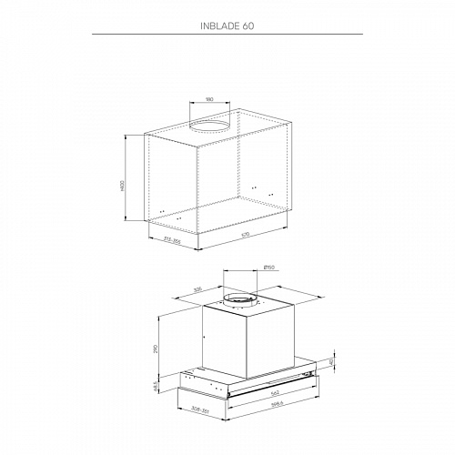 Встраиваемая вытяжка KUPPERSBERG INBLADE 60 B