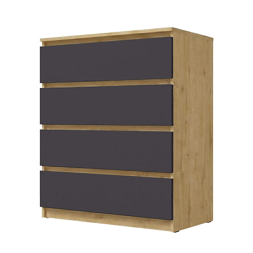 Комод ВЕГА Люкс 4Я Дуб Вотан/Графит