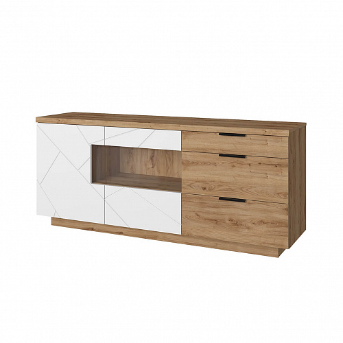 Комод KAYLAS 2V3S Дуб наварра/Эко джелато