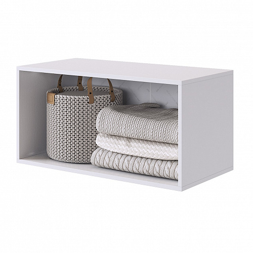 Антресоль двухдверная Зефир 118.01 белое дерево/пудра розовая (эмаль)