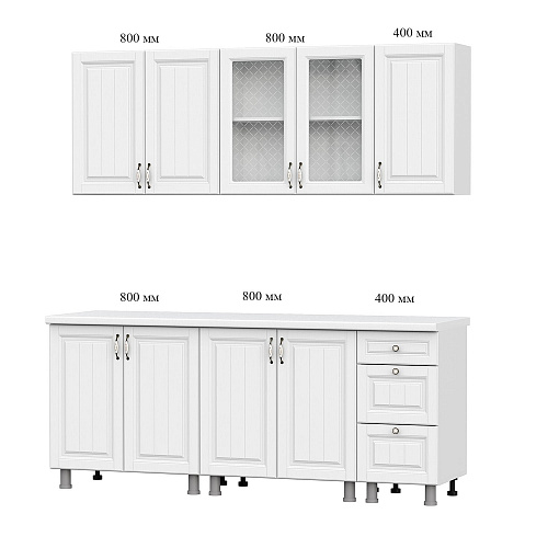 Кухня SV Прованс 2000 Белый/Белый текстурный