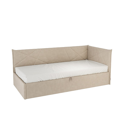 Кровать с подъемным механизмом Бест (Тахта) 90х200 капучино (велюр)