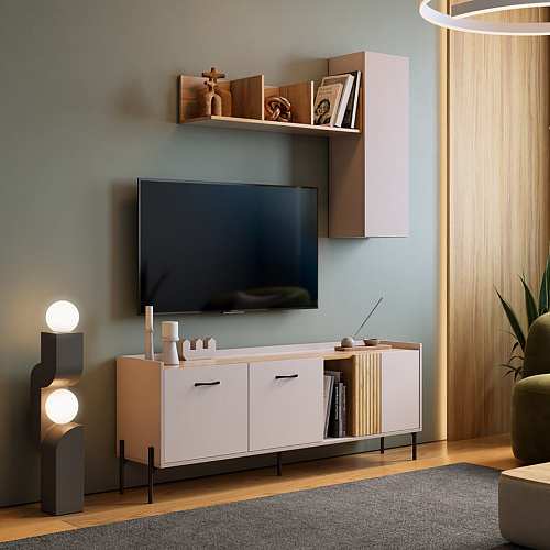 Гостиная Доминика К1 кашемир/дуб крафт золотой