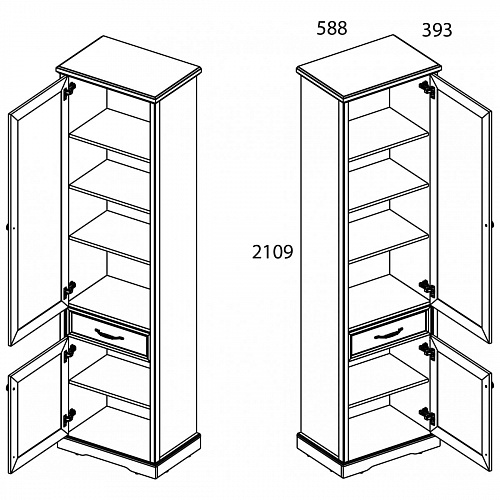 Шкаф TOSCANA NEW 2D1S Персидский жемчуг/Каньон