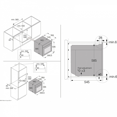 Встраиваемый духовой шкаф ASKO OCM56BGH