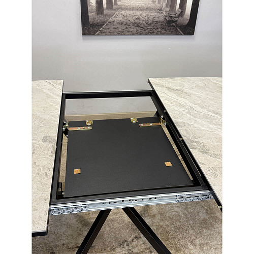 Стол обеденный Kenner BR1300 черный/керамика ITALIAN MIDDLE GRAY