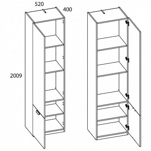 Шкаф MODERN 2D/52 Персидский жемчуг