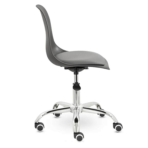 Кресло С-21 Шелл GTS Софт черный/хром Ср S-0422 (темно-серый)