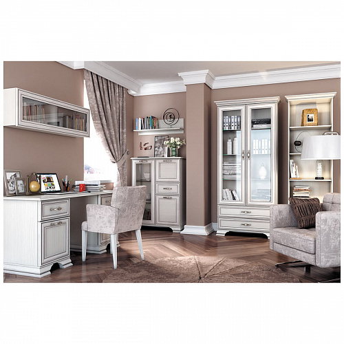 Полка навесная 1V TIFFANY Вудлайн кремовый