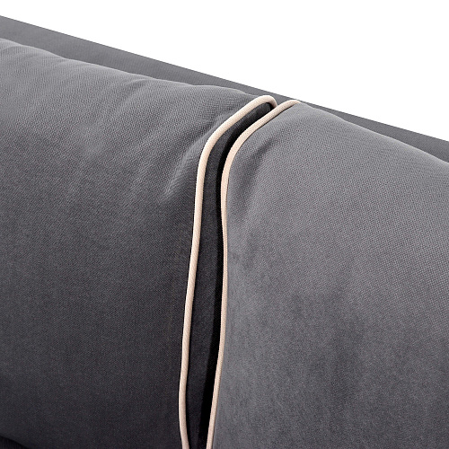 Угловой диван Некст Альба темно-серый/бежевый