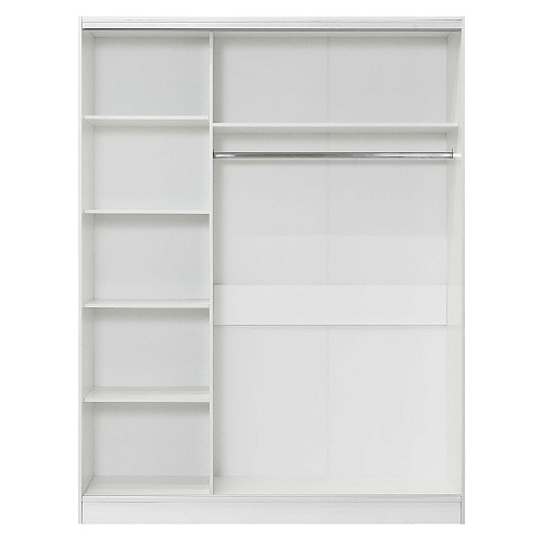 Шкаф-купе 2-х дверный 1755х590 ВАРИАНТ 4 Белый жемчуг