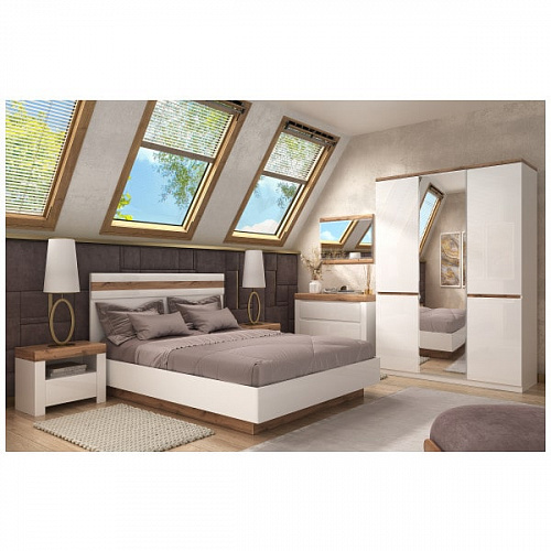 Комод TAURUS 3S Белый/Дуб вотан