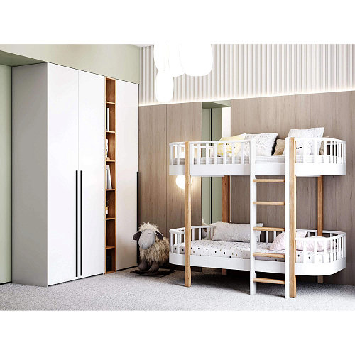 Двухъярусная кровать Лия Белая/прозрачная