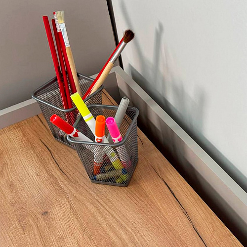 Стол письменный Доминика 2 кашемир/дуб крафт золотой