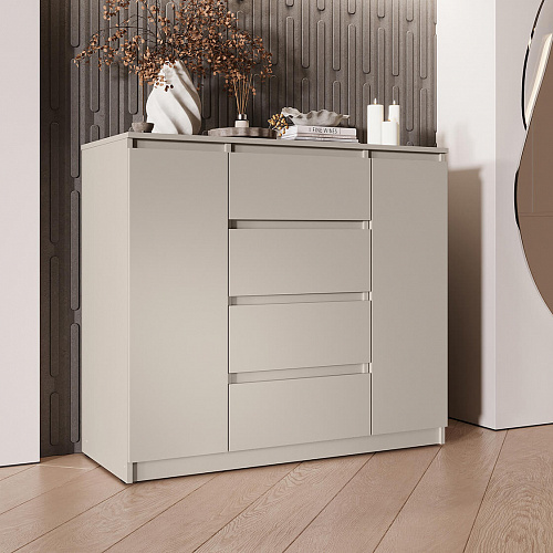 Комод ВЕГА Люкс 2Д-4Я Сатин