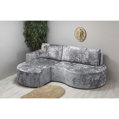 Угловой диван Каир (правый) PLUSH SILVER