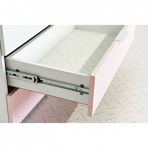 Шкаф двухдверный Зефир 120.01 белое дерево/пудра розовая (эмаль)