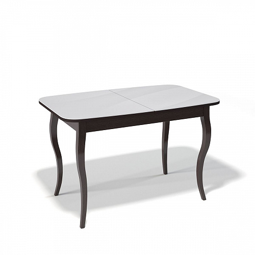 Стол обеденный Kenner 1200 C венге/стекло белое сатин
