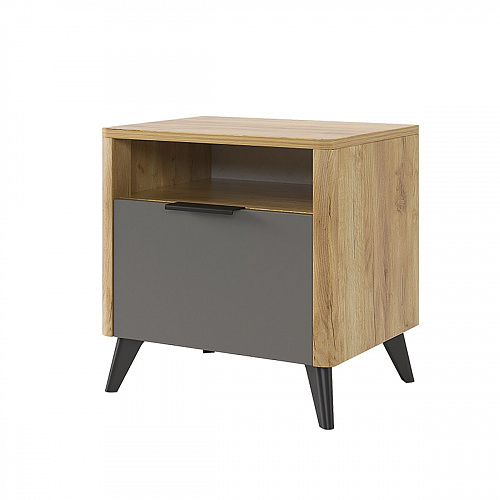 Тумба прикроватная Адам дуб крафт золотой/графит