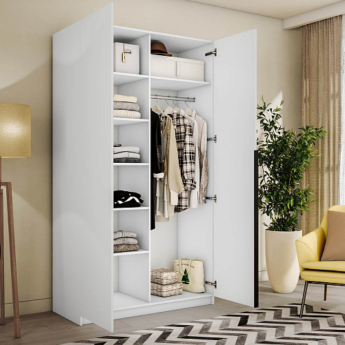 Шкаф Локер 1200 распашной Белый снег