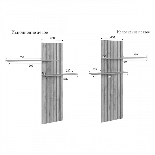 Полка Моди дуб крафт золотой