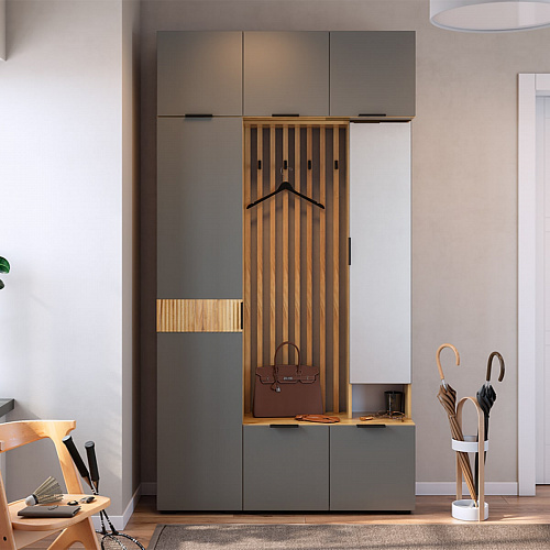 Прихожая Бери К2 дуб крафт золотой/графит