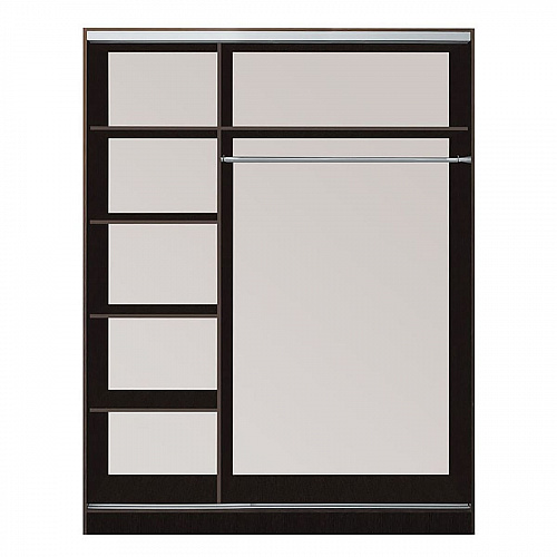 Шкаф-купе 2-х дверный 1755х590 ВАРИАНТ 4 Венге