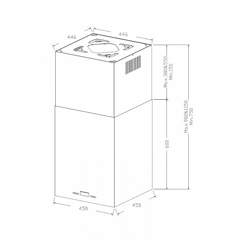 Вытяжка Korting KHA 45970 N Cube