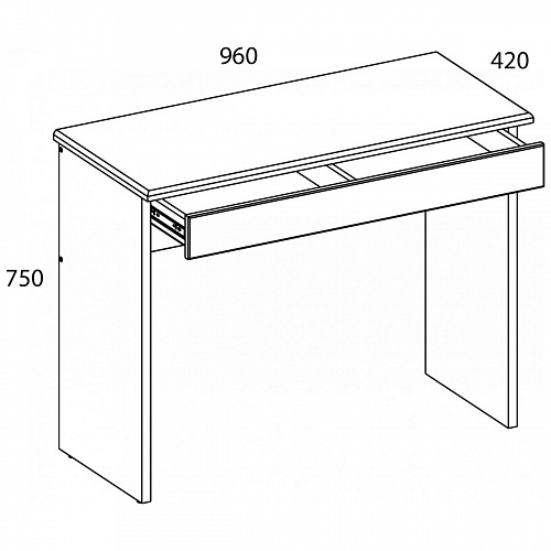 Туалетный стол 1S TIFFANY вудлайн кремовый