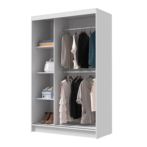 Шкаф-купе БРУНО 5 Белый гладкий