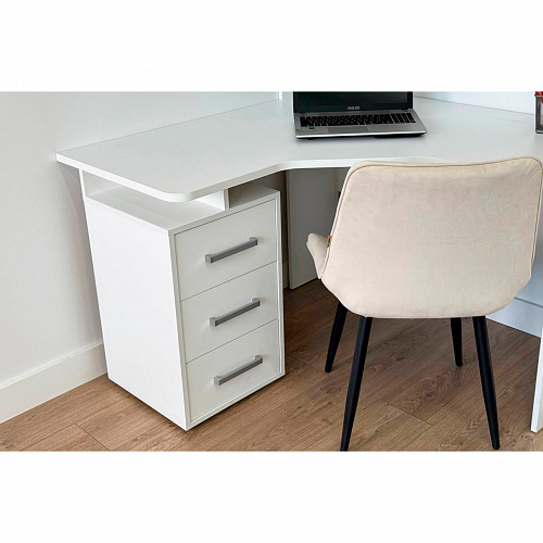 Стол компьютерный Лайт-2 1200 угловой белый