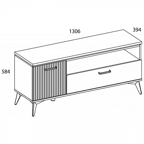 Тумба RTV VINATI 1D1SN ПЕРСИДСКИЙ ЖЕМЧУГ/АМАРОК