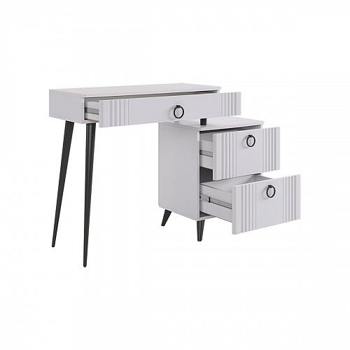 Туалетный столик Ева белое дерево/белый матовый