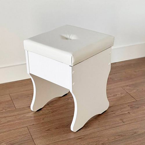 Пуф Виктория-1 белое дерево