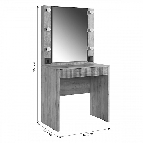 Туалетный столик Адам дуб крафт золотой
