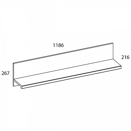 Полка навесная Т JAZZ Каштан найроби