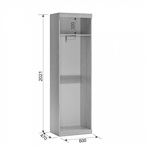 Шкаф 2-створчатый Макси дуб сонома/белое дерево