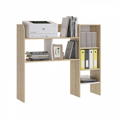 Надстройка стола компьютерного Энерджи дуб сонома/белый